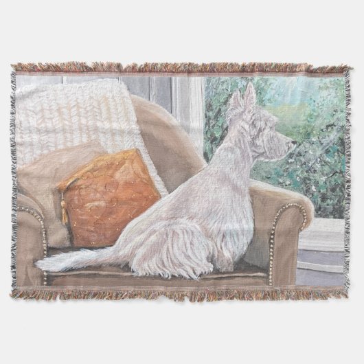 窓から外を見るウェスティン スローブランケット (正面)