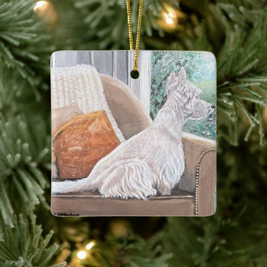 窓から外を見るウェスティン セラミックオーナメント (ツリー)