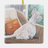 窓から外を見るウェスティン セラミックオーナメント (正面)