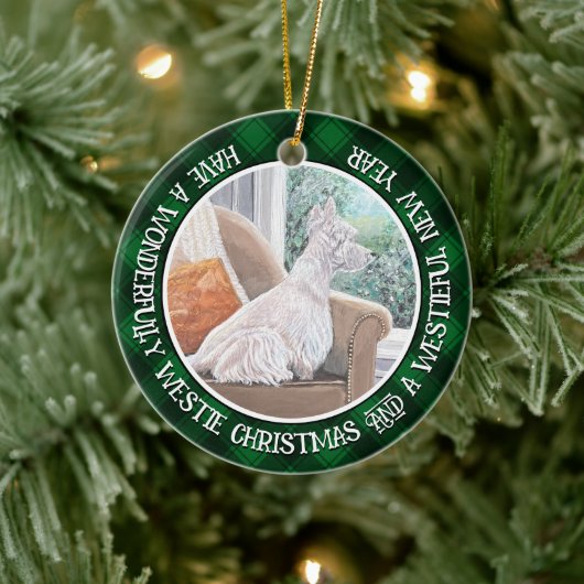 窓から外を見るウェスティン セラミックオーナメント (ツリー)