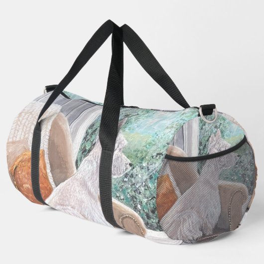 窓から外を見るウェスティン ダッフルバッグ (右コーナー)