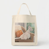 窓から外を見るウェスティン トートバッグ (正面)