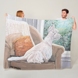 窓から外を見るウェスティン フリースブランケット