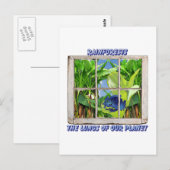 窓から外を見る ポストカード (正面/裏面)