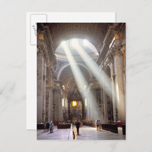 窓から日光が差し込む ポストカード (正面/裏面)