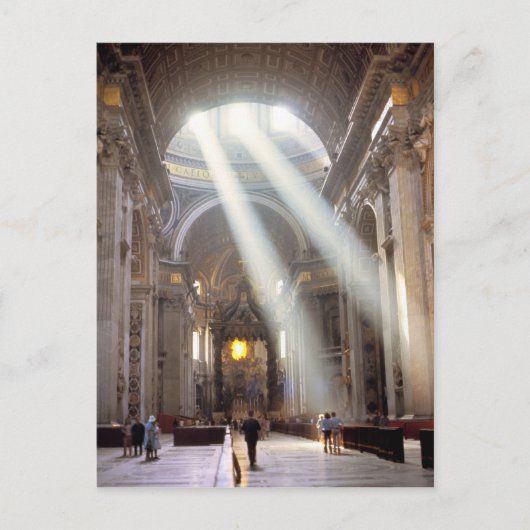 窓から日光が差し込む ポストカード (正面)