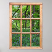 窓から眺めるおとぎ話のガーデンビュー(プレミアム) ポスター (正面)