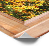 窓から葉の黄金の秋 ポスター (角)