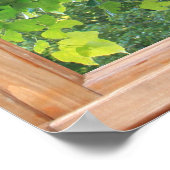 [窓から葉見るからの日光] ポスター (角)