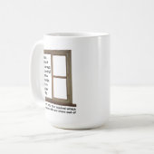 窓から見える面白いマグカップ コーヒーマグカップ (正面左)