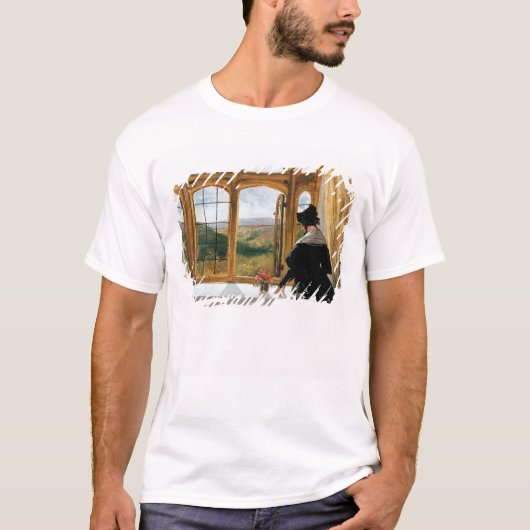窓から見ているAbercornの公爵夫人 Tシャツ (正面)