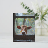 窓から見る奇妙な牛 ポストカード (スタンド正面)