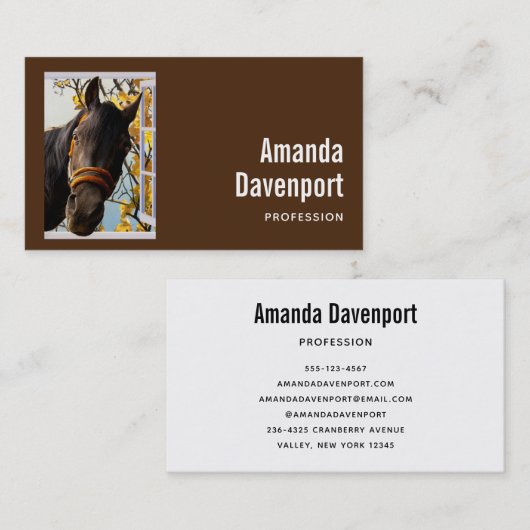 窓から見る奇妙な馬 名刺 (正面/裏面)