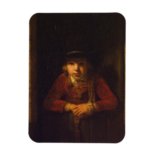 窓から見る少年， c.1647 マグネット (縦)