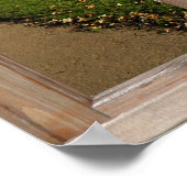 窓から見る秋の公園のフェイク眺め ポスター (角)