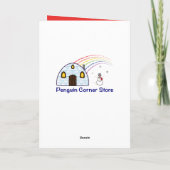 窓から雪を眺める猫 シーズンカード (裏面)