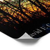 窓から11月の日没 ポスター (角)