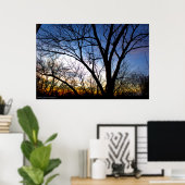 窓から11月の日没 ポスター (ホームオフィス)