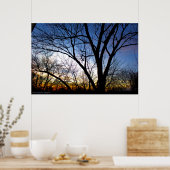 窓から11月の日没 ポスター (キッチン)