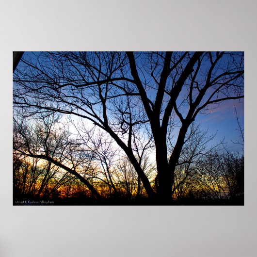 窓から11月の日没 ポスター (正面)