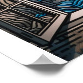 窓から：日没と崖2 ポスター (角)