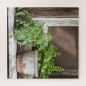 窓かわいらしの植素朴物 ジグソーパズル (横)