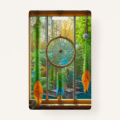 窓かわいらしカラフルの夢空白の見 バッジ (裏面)