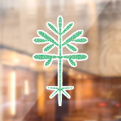 窓が緑の苗木でくっつく ウィンドウサイン (シート2)