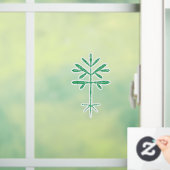 窓が緑の苗木でくっつく ウィンドウサイン (ホーム)