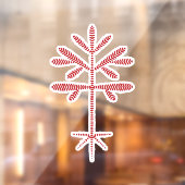 窓が赤い苗木でくっつく ウィンドウサイン (シート2)