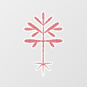 窓が赤い苗木でくっつく ウィンドウサイン (シート)