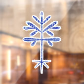 窓が青い苗木でくっつく ウィンドウサイン (シート2)