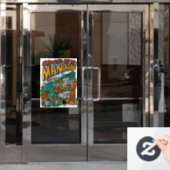 窓が「マンダンで育つ」にしがみつく ウィンドウサイン (オフィスドア)