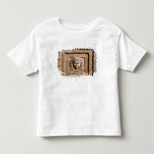 窓で女性を描いたレリーフ、 浮き彫り トドラーTシャツ (正面)