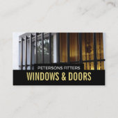 窓とバー、窓とドアのフィッター会社 名刺 (正面)