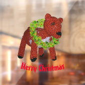 窓にしがみつく – トナカイリース ウィンドウサイン (シート2)