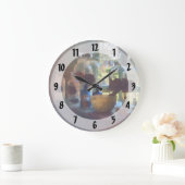 窓による乳鉢、乳棒およびボトル ラージ壁時計 (ホーム)