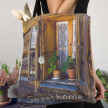 窓にゼラニウムの花が咲いている