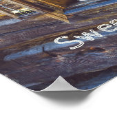 窓にゼラニウムの花が咲いている ポスター (角)