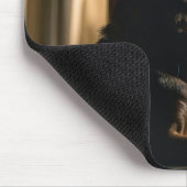 窓にドギーが置かれている マウスパッド (コーナー)