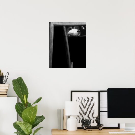 窓にドギー ポスター (ホームオフィス)