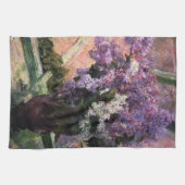 窓にライラック |メアリー・カッサット キッチンタオル (横)