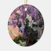 窓にライラック |メアリー・カッサット セラミックオーナメント (左)