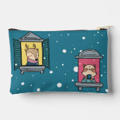 窓にラクーン&トナカイ アクセサリーポーチ (裏面)