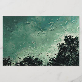 窓に付いた雨滴 便箋