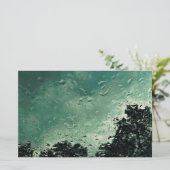 窓に付いた雨滴 便箋 (スタンド正面)