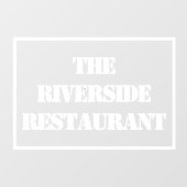 窓に付いているレストランの名前 ウィンドウサイン (シート)