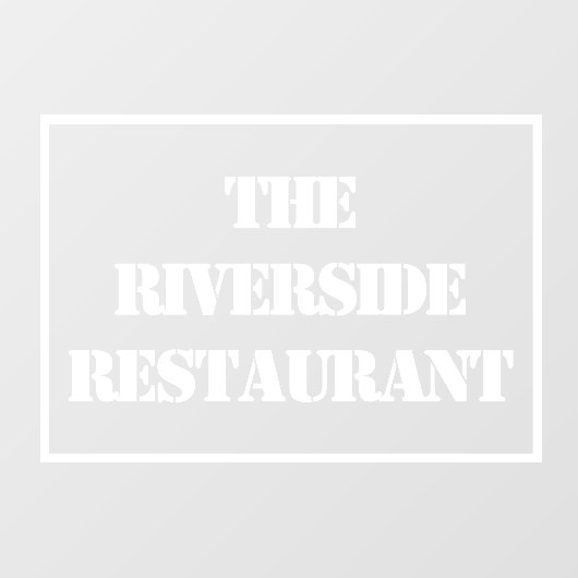 窓に付いているレストランの名前 ウィンドウサイン (シート)