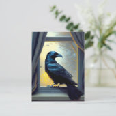 窓に向かって激しく揺れる ポストカード (スタンド正面)