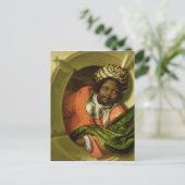 窓に旗を掲げるムーア人のポートレート ポストカード (スタンド正面)